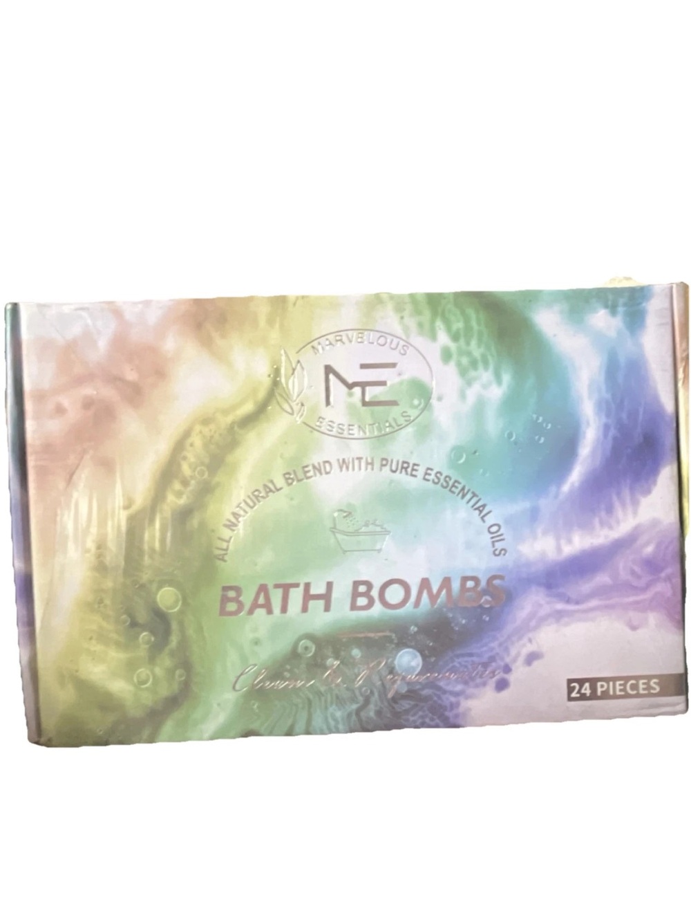 Rainbow Bath Bombs - Multicolor, 24 Pack